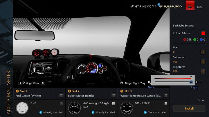 Gran Turismo 6, interior customisation