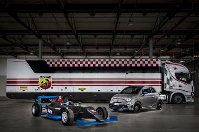 Abarth F595 with Formula 4 car