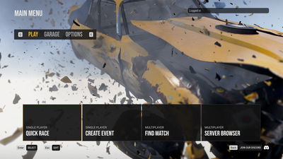 Wreckfest 2 in-game menus