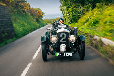 Bentley Blower Jnr - front, driving