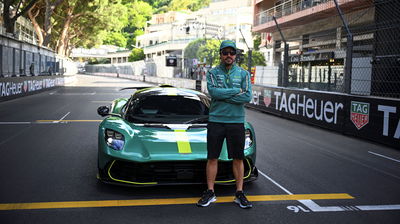 Fernando Alonso with an Aston Martin Valhalla