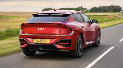Kia EV6 - rear, driving