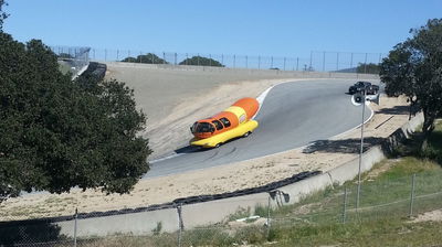 A Wienermobile pictured at Laguna Seca in 2015