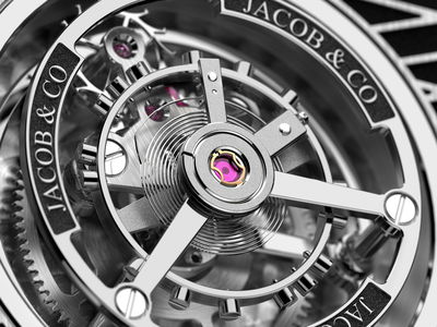 Bugatti Calandre clock - detail