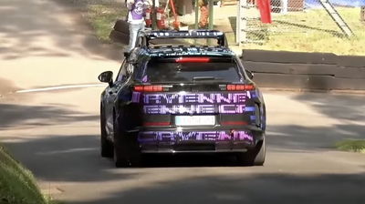 Porsche Cayenne EV prototype - rear | HillClimb.TV