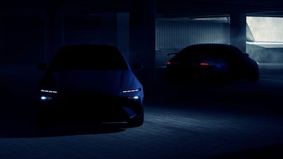 Hyundai Ioniq 6 N teaser - front and rear