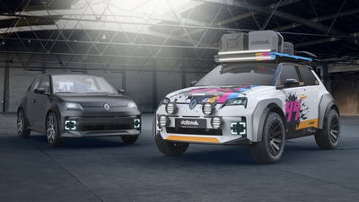 Off-road Renault 5 with standard car