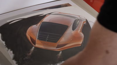 Porsche 911 design sketch
