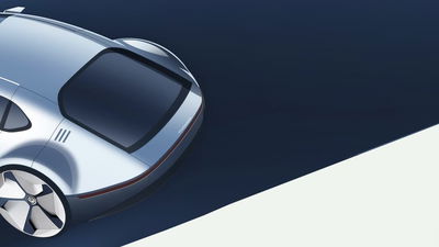 VW EV sports car design sketch - rear