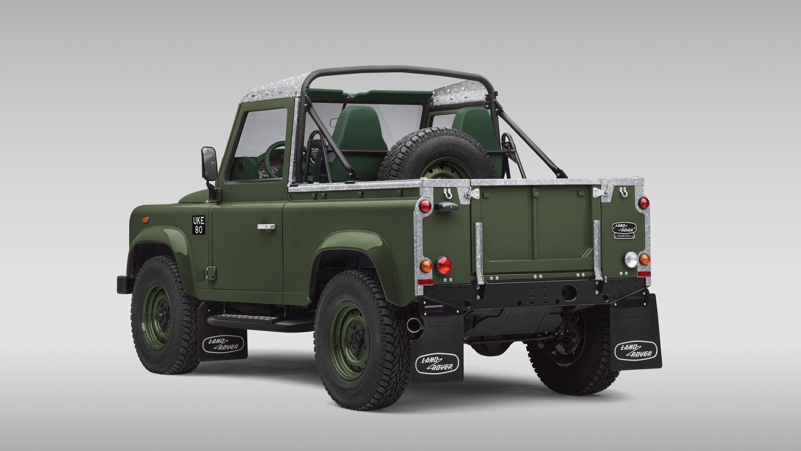 Classic Defender V8 Churchill Edition 90 Soft Top - rear