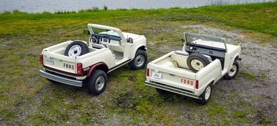 Ford Bronco Roadster concept with original - rear