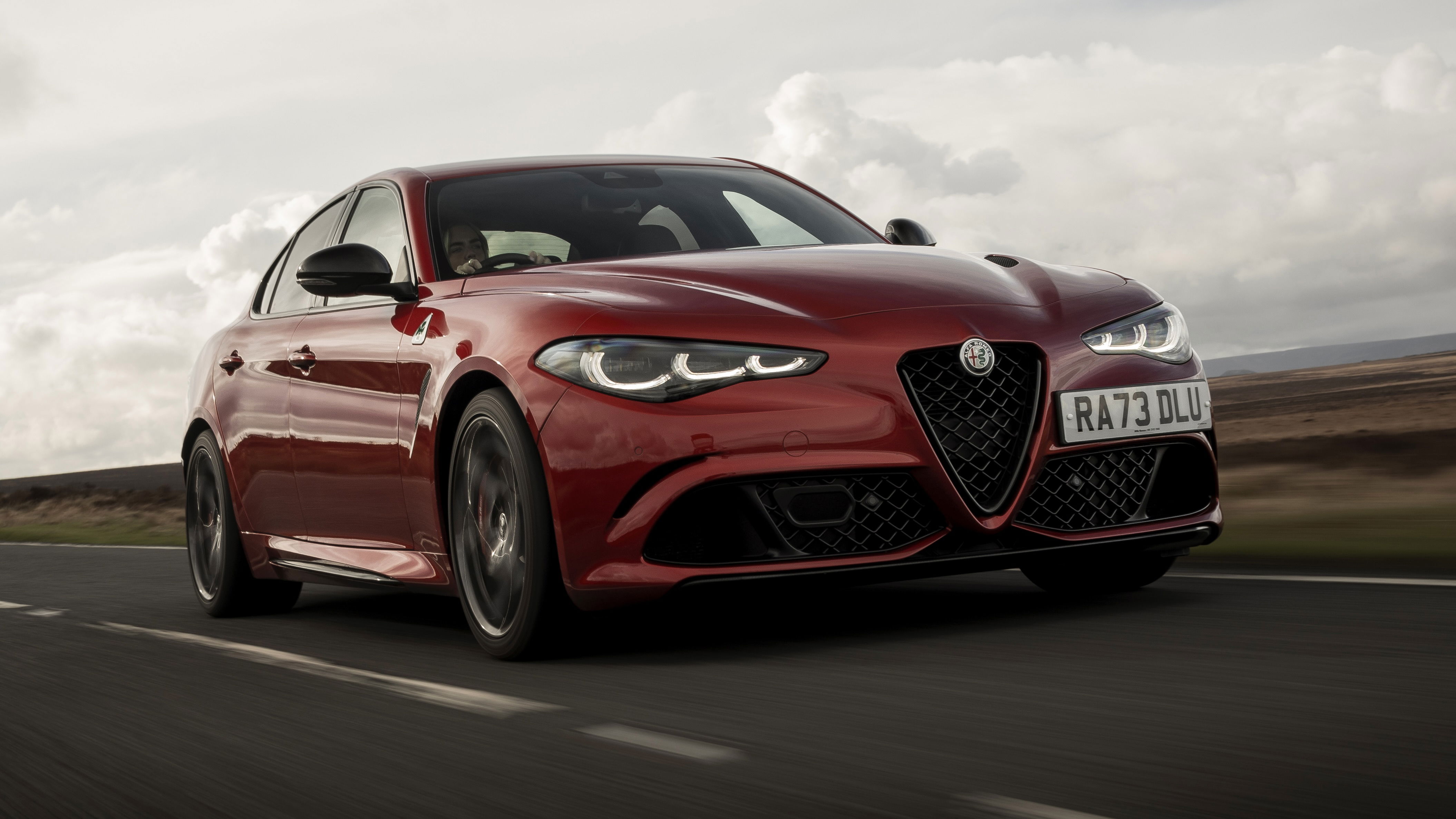 Alfa Romeo Giulia Quadrifoglio - front, driving
