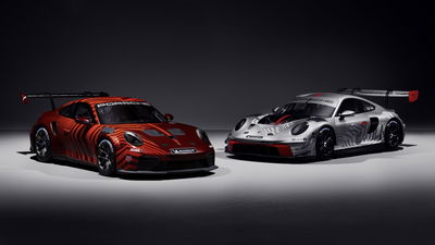 Porsche 911 Cup (left) and 911 GT3 R