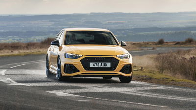 Audi RS4 Edition 25 Years - front, driving