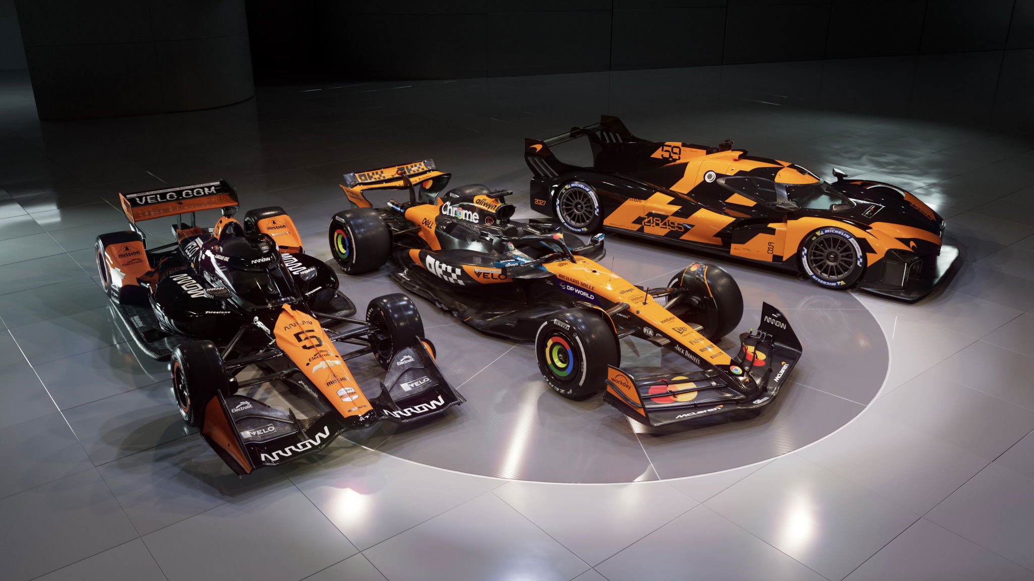 McLaren IndyCar, F1 car and Hypercar