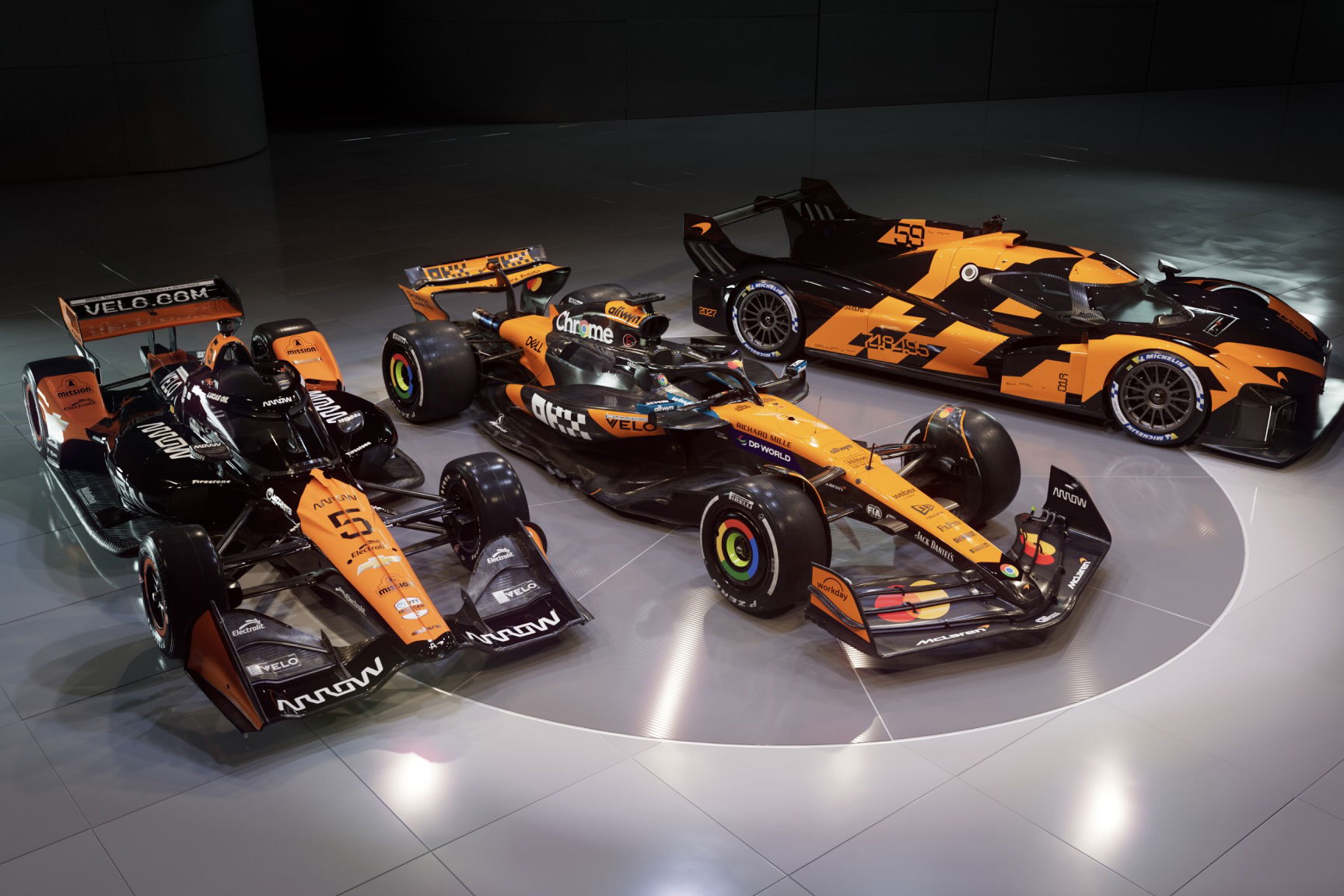 McLaren IndyCar, F1 car and Hypercar
