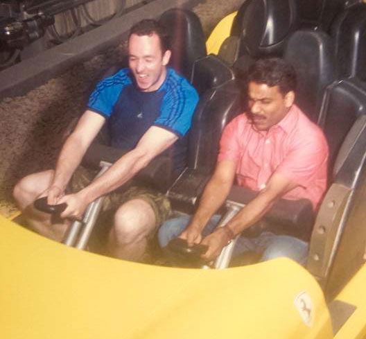 This Awesome Guy Took His Taxi Driver To Ferrari World Because He'd Never Been