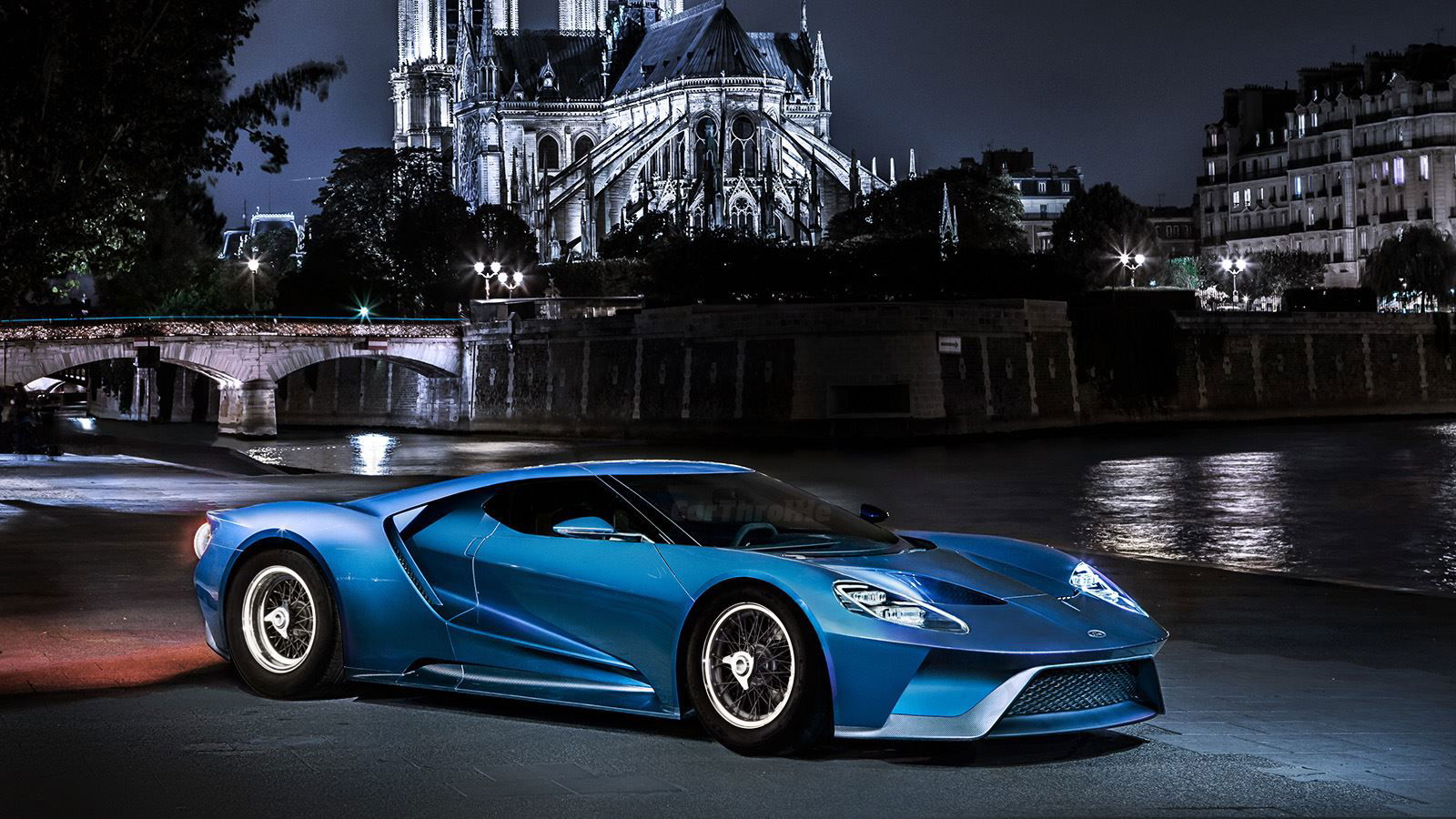 Here's the Blue Oval's halo car wearing the iconic wheels of its GT40 predecessor.