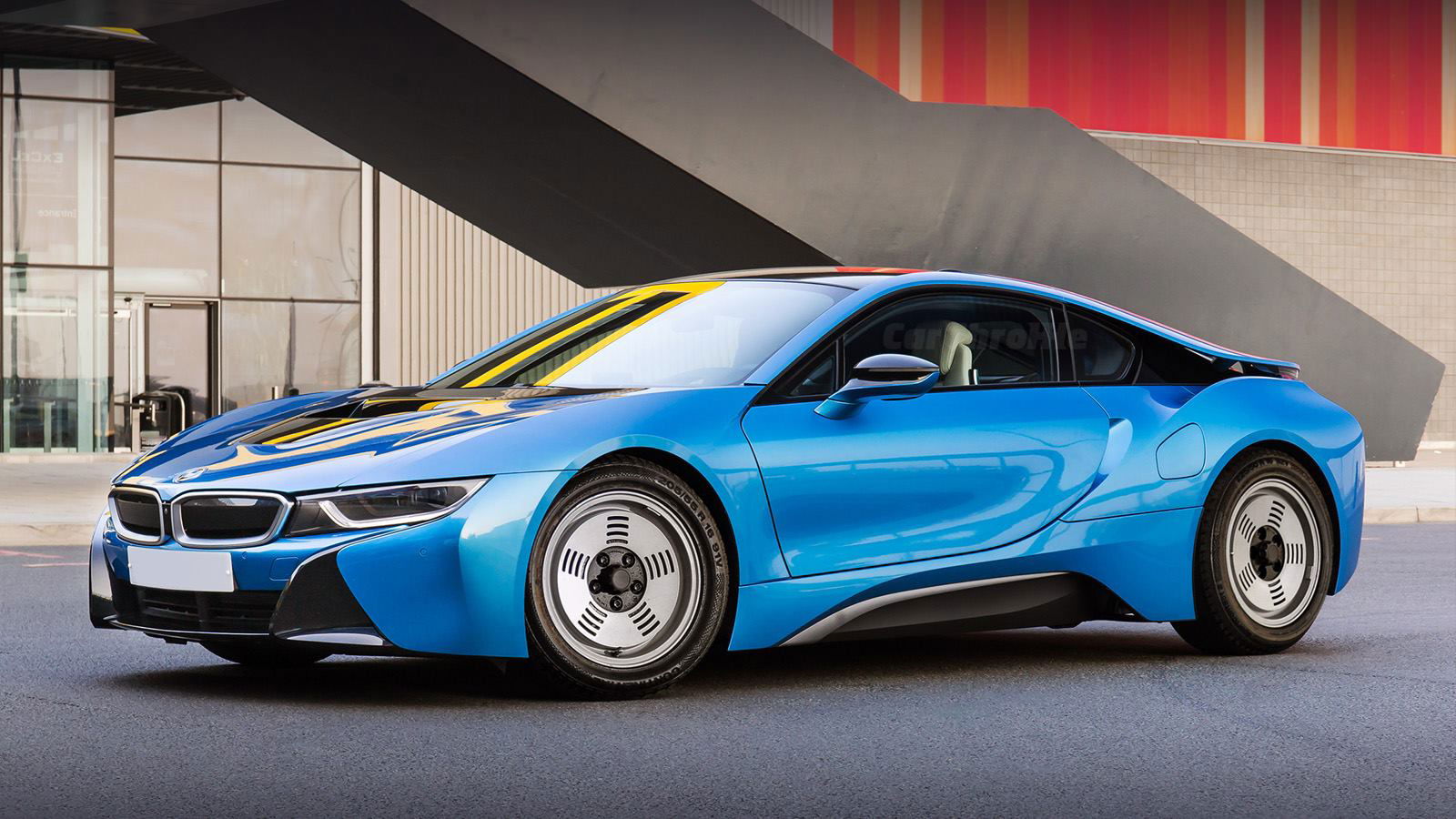 The M1's clean, futuristic wheels fit perfectly with the i8's stunning aero-inspired design.