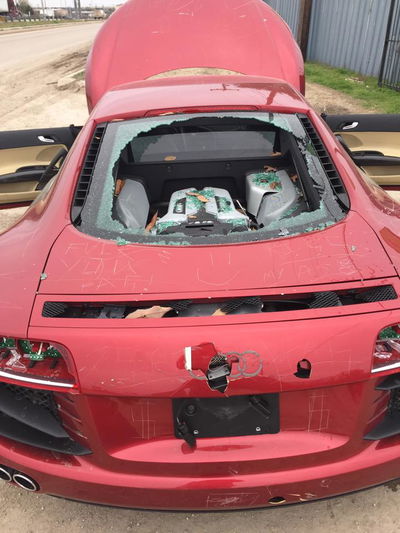 A Cheating Husband's Audi R8 Was Absolutely Wrecked By His Furious Wife