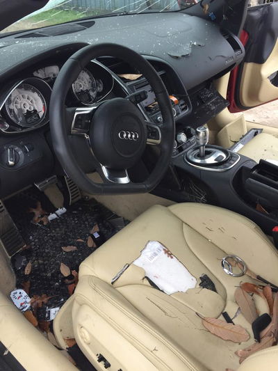 A Cheating Husband's Audi R8 Was Absolutely Wrecked By His Furious Wife