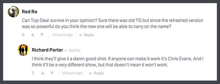 Former Top Gear Script Editor Richard Porter Reveals All In This Brilliant CT AMA 
