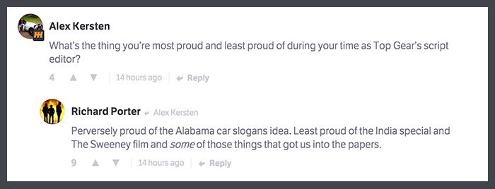 Former Top Gear Script Editor Richard Porter Reveals All In This Brilliant CT AMA 