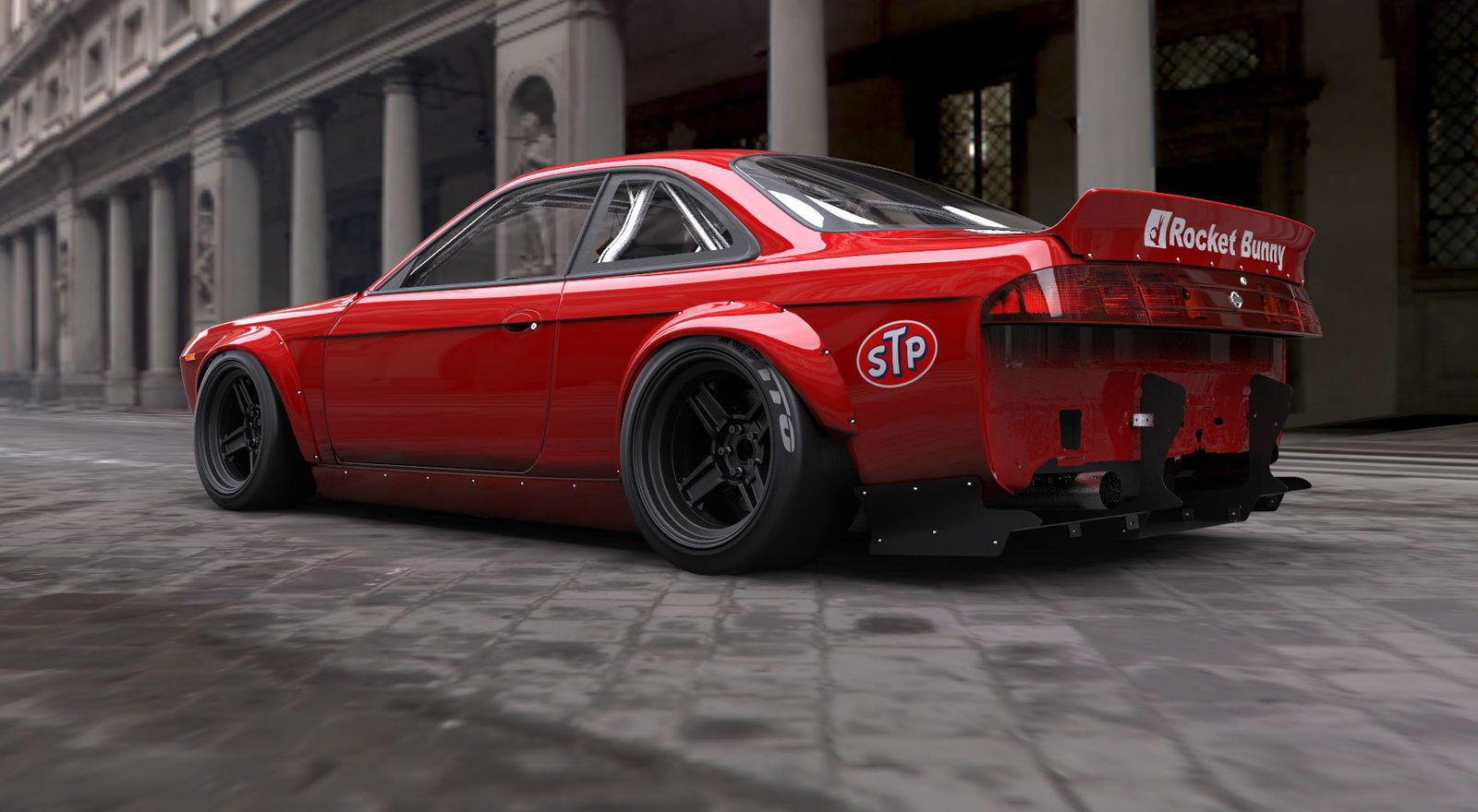 Make Your Nissan 200SX Look Like A Retro Muscle Car With This Awesome Rocket Bunny Body Kit