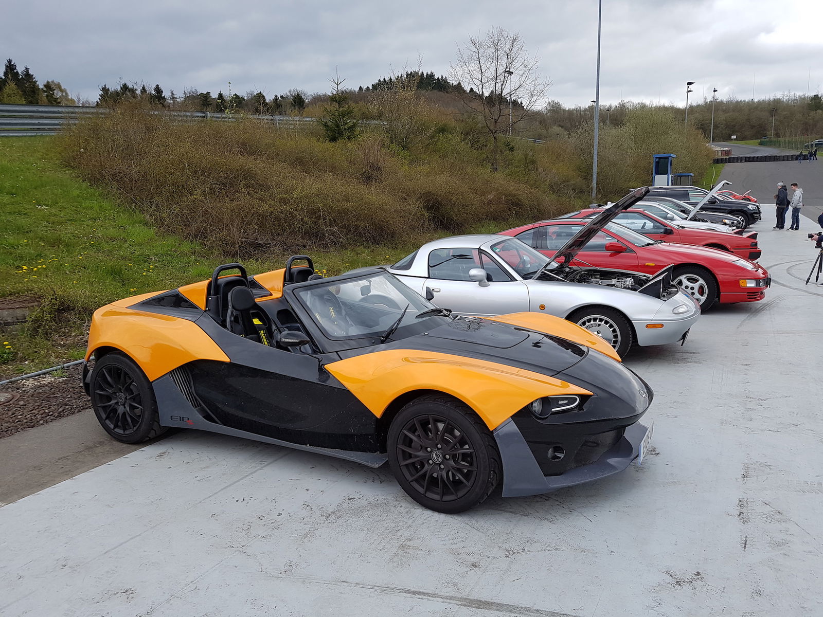 The Zenos E10 S relaxing after its long journey.