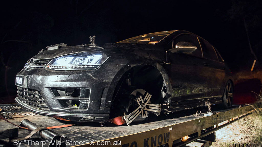 This Guy Reckons His Brand New VW Golf R's Wheel Disintegrated Out Of The Blue