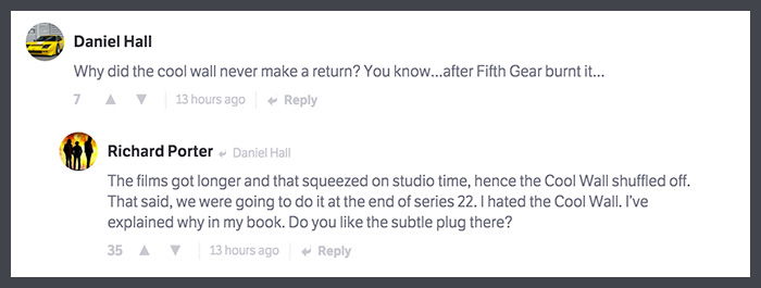 Former Top Gear Script Editor Richard Porter Reveals All In This Brilliant CT AMA 