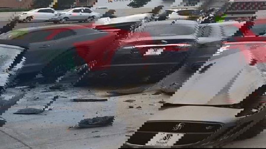 This Carnage Is The Result Of A Car Ploughing Into A Luxury Dealership