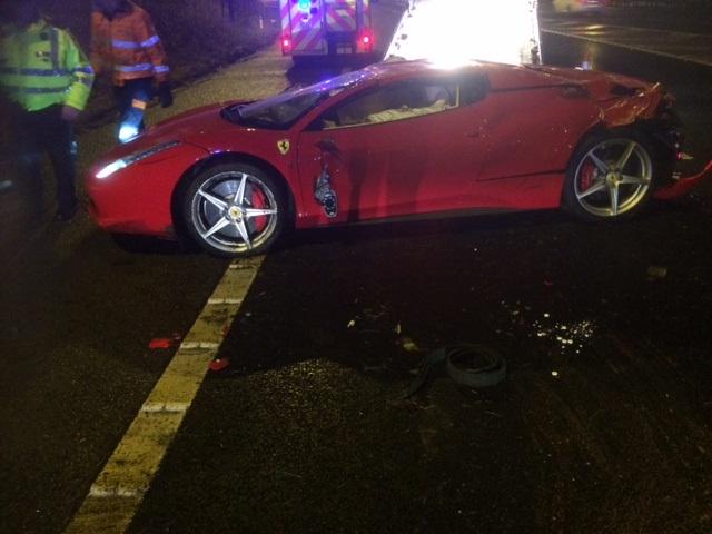 Flipping A Ferrari 458 On A Motorway Slip Road Takes A Special Kind Of Stupid 