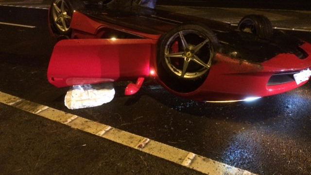 Flipping A Ferrari 458 On A Motorway Slip Road Takes A Special Kind Of Stupid 
