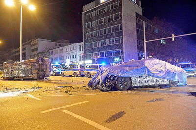 A BMW 7-Series Prototype Just Flipped A Police Van 