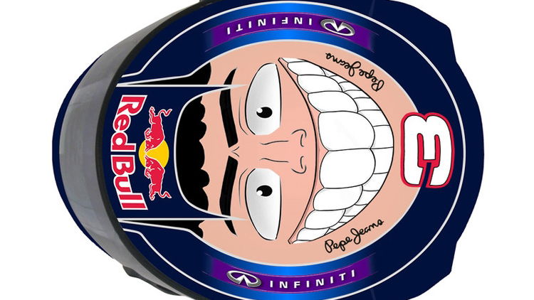 Daniel Ricciardo's Abu Dhabi Helmet Design Will Give You Nightmares 