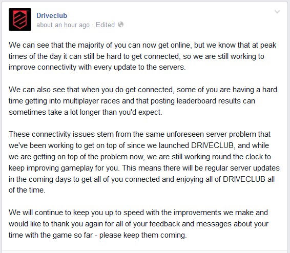 Driveclub Comes Under Tremendous Pressure After Failed Launch