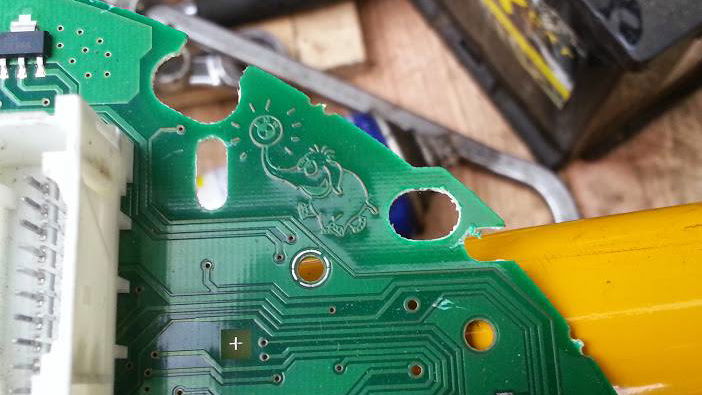Why Is There An Engraving Of An Elephant On This BMW Circuit Board?