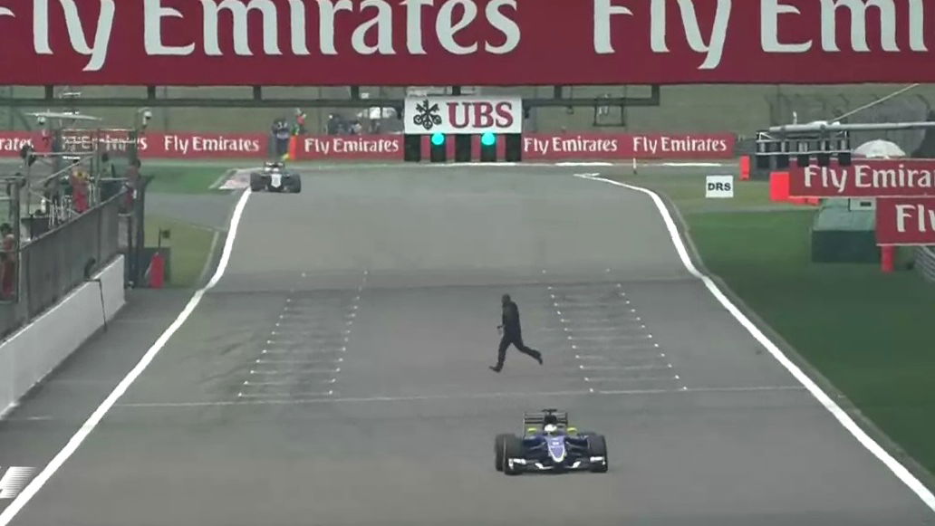 A Crazy F1 Fan Has Been Arrested After Running Across The Track During Practice
