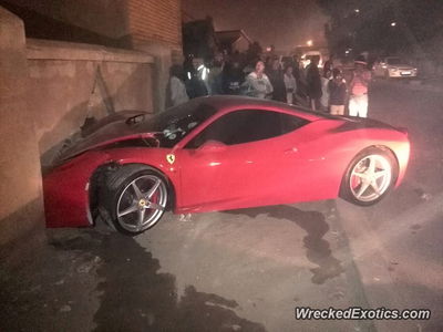 Crashing A Ferrari 458 Into A Wall Isn't A Good Way To End An Argument With Your Other Half 