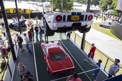 Not only did Ford's stand have four floors, it also had a Ford GT suspended over a Ford GT40. And a slide. And the new Ford GT in a glass box...