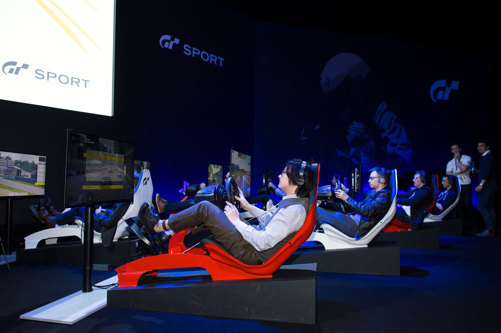Spot me wearing my game face in the chair furthest from the camera!