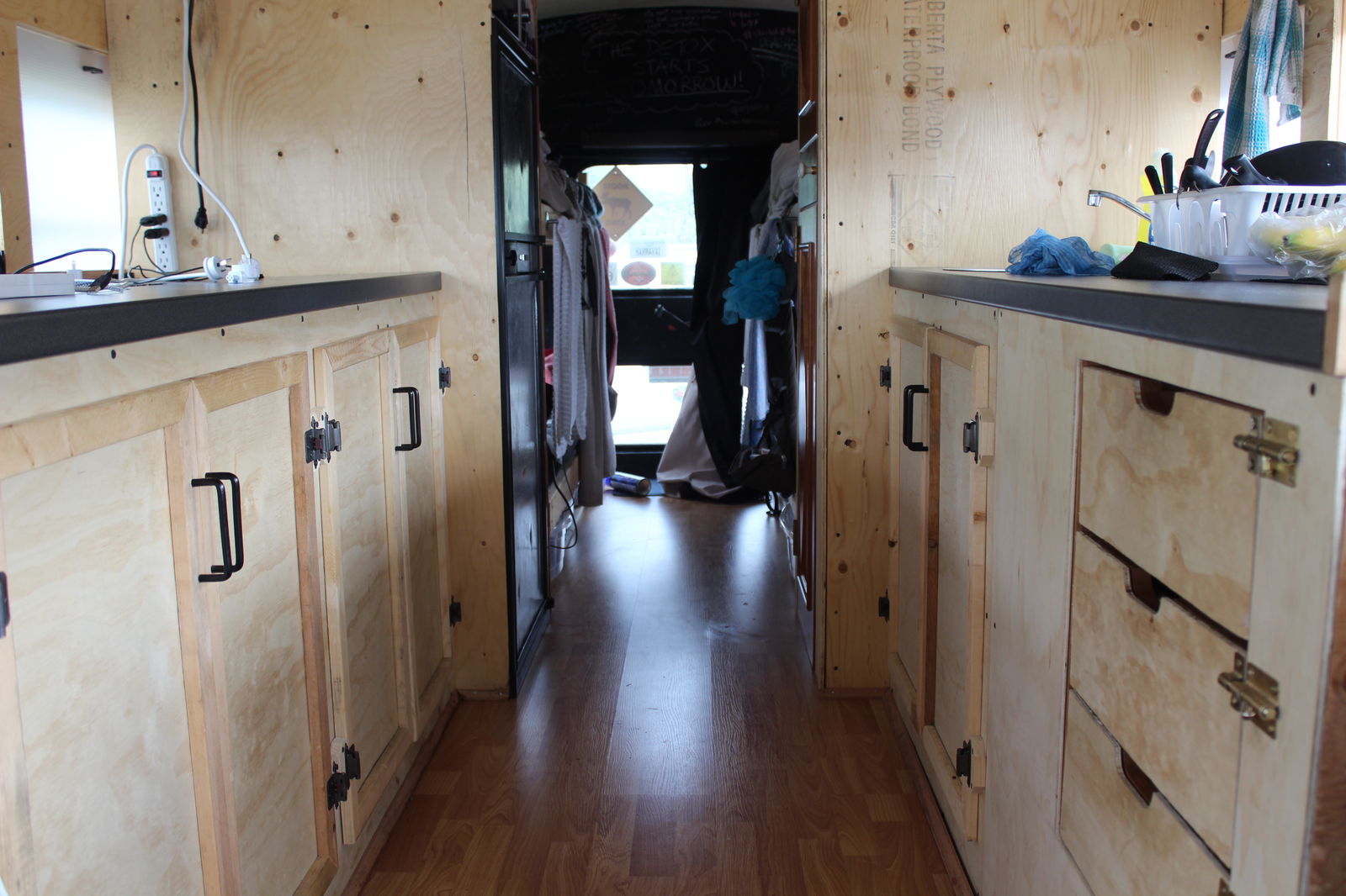 The kitchen drawers.