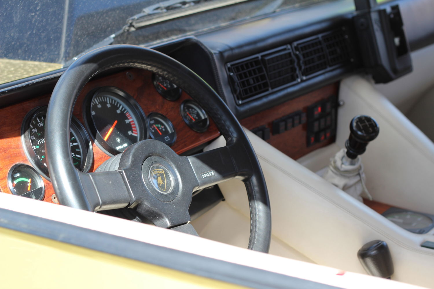 The inside of a Lamborghini LM002!