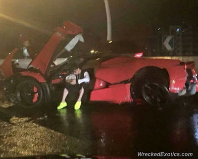 Man Wearing Ridiculous Shoes Wrecks LaFerrari In Shanghai 