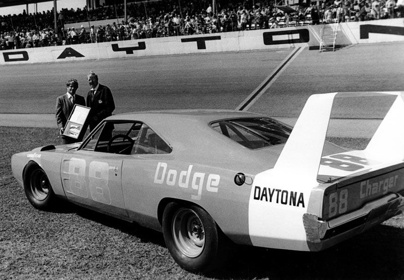 Record setting 200 mph 1969 Dodge Charger Daytona test mule at Daytona International Speedway