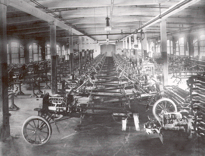 Here are Ford Model Ts at the Highland Park Ford Plant, Michigan