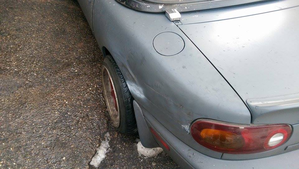Rear panel damage