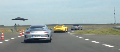 Watch Porsche 911 Turbos, GT3s And Caymans Do Vicious Launch Control Getaways 