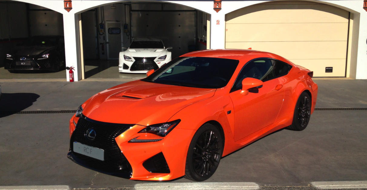 The car in the background is the 533bhp RC F GT3 race car